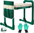 Garden Kneeler & Seat, Saker Garden Kneeler and Seat Foldable Gardening Stool with Extendable Legs & Thickened Pad, Tool/Storage Bag