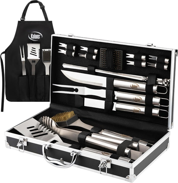 BBQ Grill Tool Set, Kaluns Grilling Accessories, Dad Gifts for Fathers Day, Mothers Day Grilling Gifts