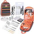 Freehiker Camping Cookware Set, Portable Camping Kitchen Utensil Set-27 Piece Cookware Kit