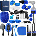 Qydipclin Car Cleaning Kit, 45Pcs Car Detailing Kit, Car Detailing Brush Set, Car Wash Cleaning Kit, Car Detailing Brushes