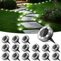 Peasur Solar Outdoor Lights, Mini Solar Ground Lights, 30 Pack Flat Solar Disc Lights Outdoor Waterproof