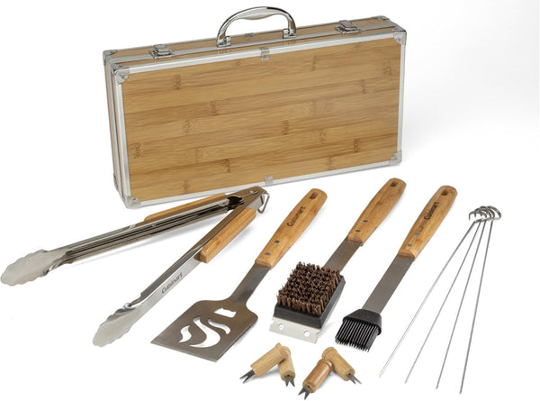 BBQ Grill Tool Set, Cuisinart CGS-7014, Bamboo Tool Set, 13-Piece