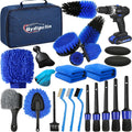 Qydipclin Car Cleaning Kit, 45Pcs Car Detailing Kit, Car Detailing Brush Set, Car Wash Cleaning Kit, Car Detailing Brushes