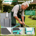 WEILISEN Garden Kneeler & Seat, Garden Kneeler and Seat, 2-in-1 Foldable Garden Bench with Non-Slip EVA Foam Pad, Storage Bags, Glove