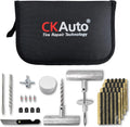 Tire Repair Kit, CKAuto Tire Plug Repair Kit, Heavy Duty Car Emergency Tool Kit for Flat Tire Puncture Repair, 80 Pcs Value Pack