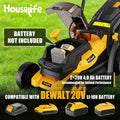 Houselife 40V Cordless Lawn Mower Compatible with Dewalt 2x20V MAX Battery, 14 Inch Electric Lawn Mower with 35L Grass Bag