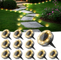 Peasur Solar Outdoor Lights, Mini Solar Ground Lights, 30 Pack Flat Solar Disc Lights Outdoor Waterproof