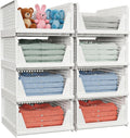 caktraie Portable Closet Organizer, 5 Pack Stackable Closet Storage Basket, Stackable Storage Bins