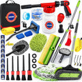 GASLIKE Car Cleaning Kit, 56Pcs Car Wash Cleaning Kit with Foam Gun, Car Wash Brush with Long Handle, Car Detailing Kit