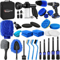 Qydipclin Car Cleaning Kit, 45Pcs Car Detailing Kit, Car Detailing Brush Set, Car Wash Cleaning Kit, Car Detailing Brushes