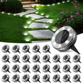 Peasur Solar Outdoor Lights, Mini Solar Ground Lights, 30 Pack Flat Solar Disc Lights Outdoor Waterproof