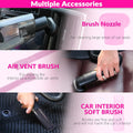 ThinkLearn Car Cleaning Kit, Car Corded Vacuum Detailing Kit Interior with High Power Handheld Vacuum, Including 7Pcs Detailing Brush Set