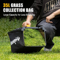 Houselife 40V Cordless Lawn Mower Compatible with Dewalt 2x20V MAX Battery, 14 Inch Electric Lawn Mower with 35L Grass Bag