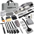 THINKWORK Car Cleaning Kit, Car Detailing Kit Interior Cleaner with High Power Handheld Vacuum, 10Pcs Detailing Brush and Storage Bag