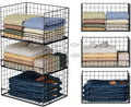 Portable Closet Organizer, 4-Tier Stackable Closet Organizers and Storage Shelves, Foldable Closet Shelf Organizer