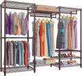 Portable Closet Organizer, VIPEK V5 Heavy Duty Clothes Rack, Portable Closet Wardrobe with 4 Hanging Rods & 8 Shelves