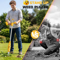 Stand Up Weed Puller, Ecarke Brushless Electric Weed Puller, Compatible with DeWalt 20V Battery