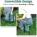 Abco Tech Garden Kneeler & Seat, Garden Kneeler And Seat, Protects Your Knees, Clothes From Dirt & Grass Stains, Foldable Stool For Ease Of Storage