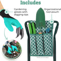 Abco Tech Garden Kneeler & Seat, Garden Kneeler And Seat, Protects Your Knees, Clothes From Dirt & Grass Stains, Foldable Stool For Ease Of Storage