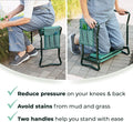 Abco Tech Garden Kneeler & Seat, Garden Kneeler And Seat, Protects Your Knees, Clothes From Dirt & Grass Stains, Foldable Stool For Ease Of Storage